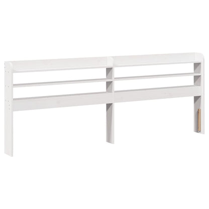 Bed Frame with Headboard without Mattress White 180x200 cm Super King