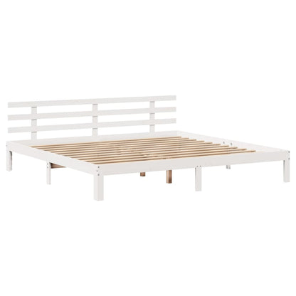 Bed Frame | White | Solid pine wood, Plywood | Double | Bed Frame
