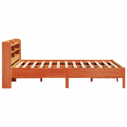 Bed Frame without Mattress Wax Brown 140x200 cm Solid Wood Pine