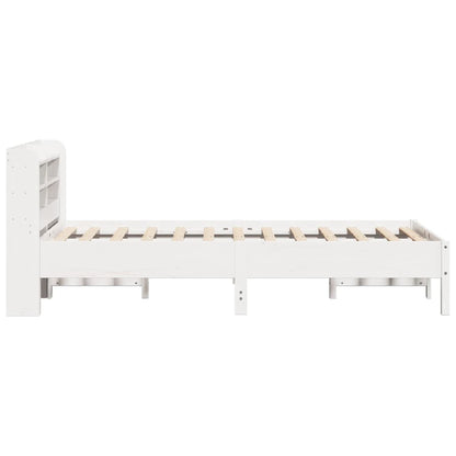 Bed Frame without Mattress White 120x200 cm Solid Wood Pine