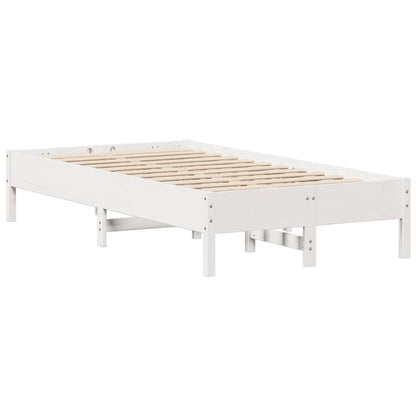 Bed Frame without Mattress White 120x190 cm Small Double Solid Wood Pine