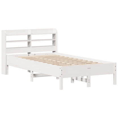 Bed Frame without Mattress White 90x190 cm Single Solid Wood Pine