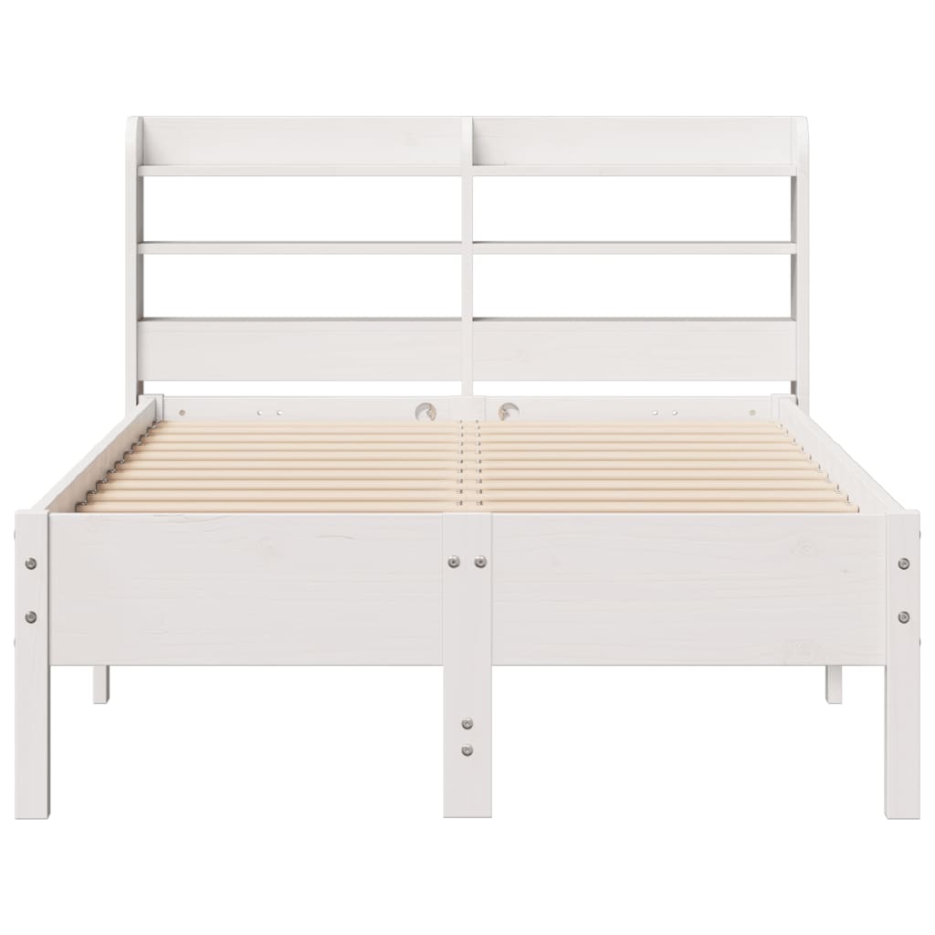 Bed Frame without Mattress White 90x190 cm Single Solid Wood Pine