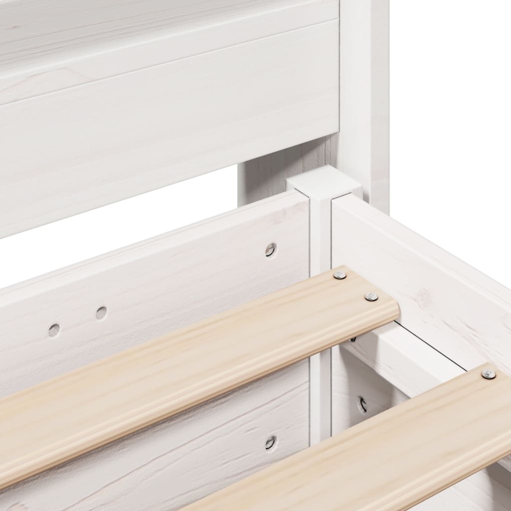 Bed Frame without Mattress White 90x190 cm Single Solid Wood Pine