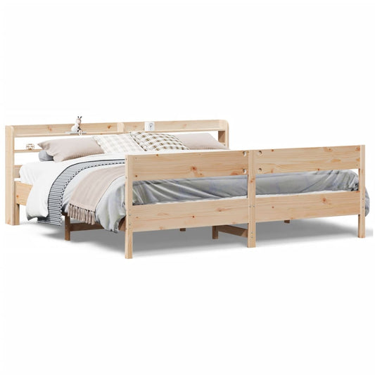 Bed Frame without Mattress 180x200 cm Super King Solid Wood Pine