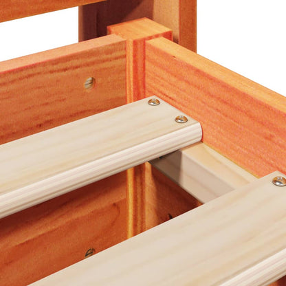 Bed Frame without Mattress Wax Brown 140x200 cm Solid Wood Pine