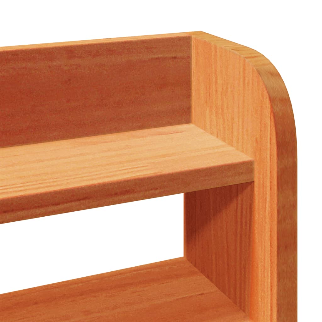 Bed Frame without Mattress Wax Brown 140x200 cm Solid Wood Pine