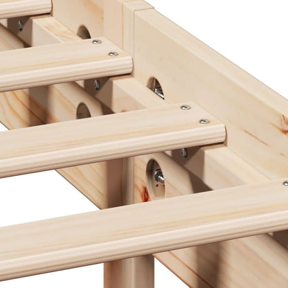 Bed Frame without Mattress 160x200 cm Solid Wood Pine