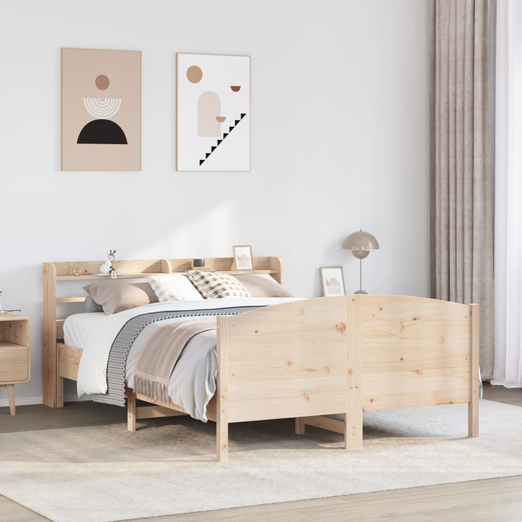 Bed Frame without Mattress 160x200 cm Solid Wood Pine