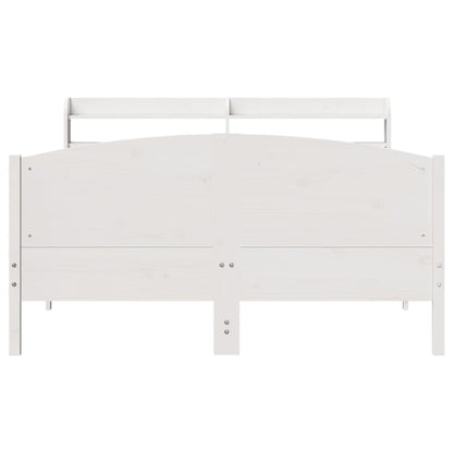 Bed Frame without Mattress White 140x200 cm Solid Wood Pine