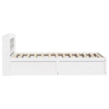 Bed Frame with Headboard White 90x200 cm Solid Wood Pine