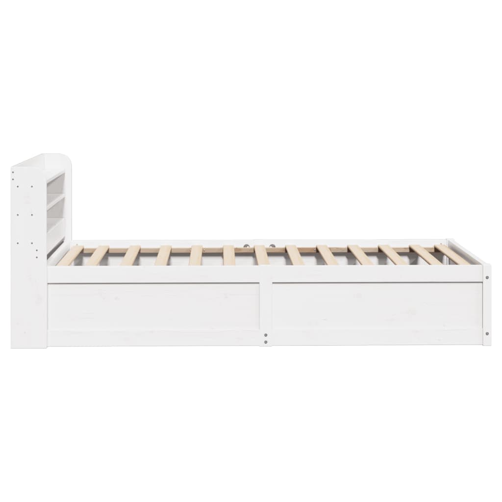 Bed Frame with Headboard White 90x190 cm Single Solid Wood Pine
