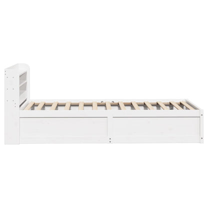 Bed Frame with Headboard White 90x190 cm Single Solid Wood Pine