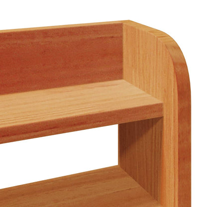 Bed Frame with Headboard Wax Brown 75x190 cm Small Single Solid Wood Pine