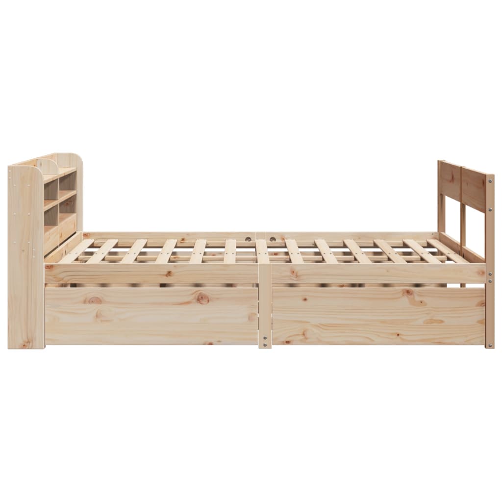 Bed Frame without Mattress 160x200 cm Solid Wood Pine