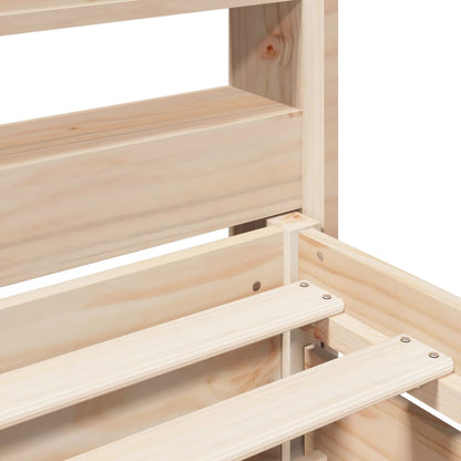 Bed Frame without Mattress 135x190 cm Double Solid Wood Pine