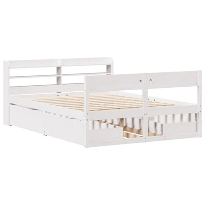 Bed Frame without Mattress White 120x190 cm Small Double Solid Wood Pine