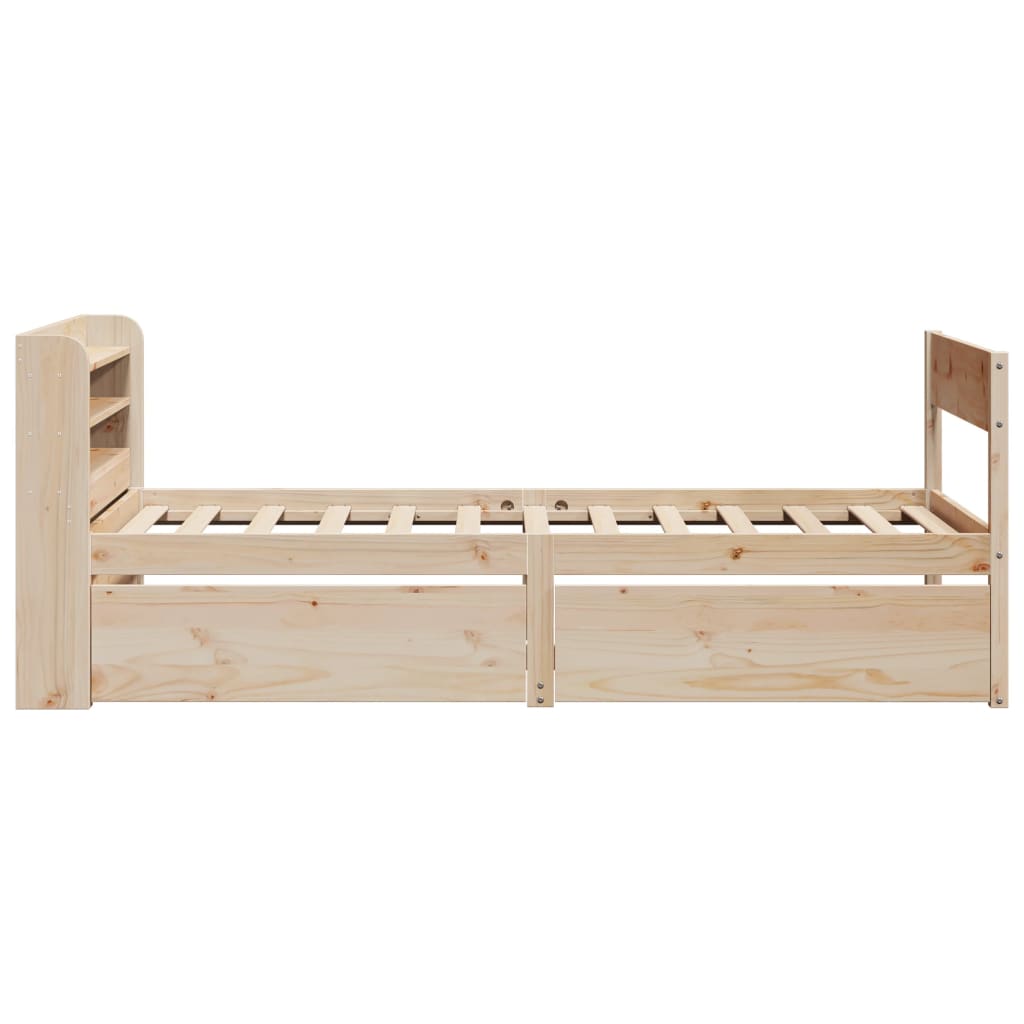 Bed Frame without Mattress 75x190 cm Small Single Solid Wood Pine