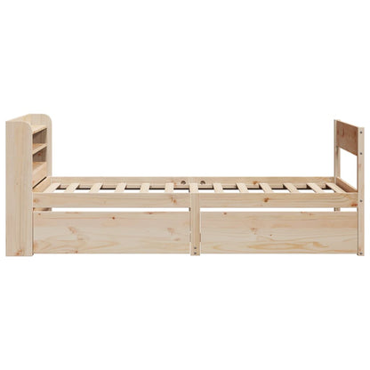 Bed Frame without Mattress 75x190 cm Small Single Solid Wood Pine