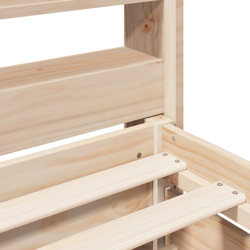 Bed Frame without Mattress 75x190 cm Small Single Solid Wood Pine