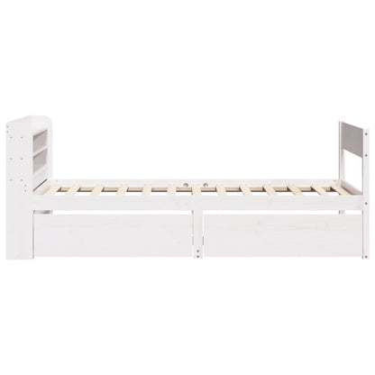 Bed Frame without Mattress White 75x190 cm Small Single Solid Wood Pine