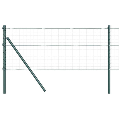 Embedded Fence Post 52 pcs Green Powder-Coated Steel