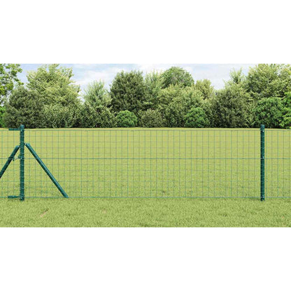 Embedded Fence Post 26 pcs Green Powder-Coated Steel