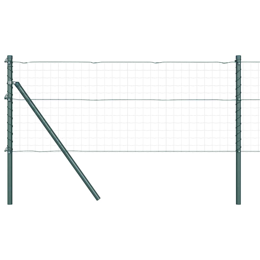 Embedded Fence Post 52 pcs Green Powder-Coated Steel