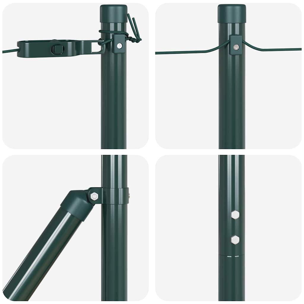 Fence Post 26 pcs Green 3.2 x 3.2 x 190 cm