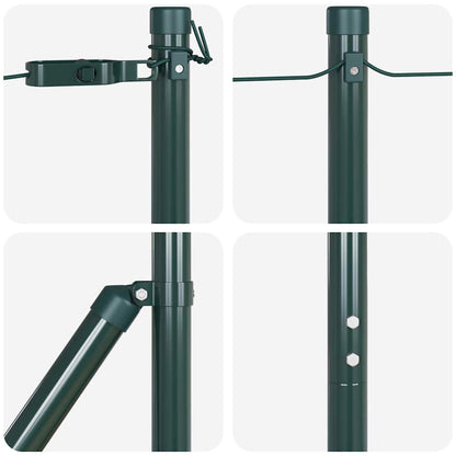 Fence Post 26 pcs Green 3.2 x 3.2 x 190 cm