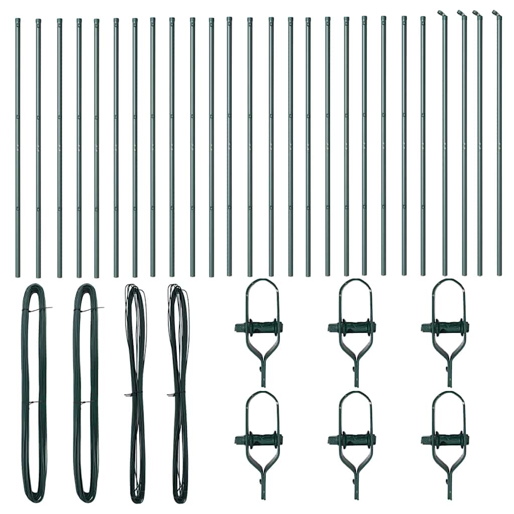 Fence Post 26 pcs Green 3.2 x 3.2 x 190 cm