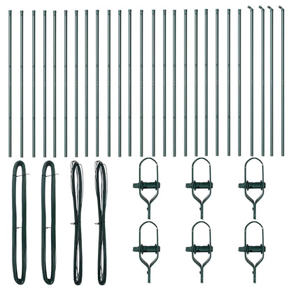 Fence Post 26 pcs Green 3.2 x 3.2 x 190 cm