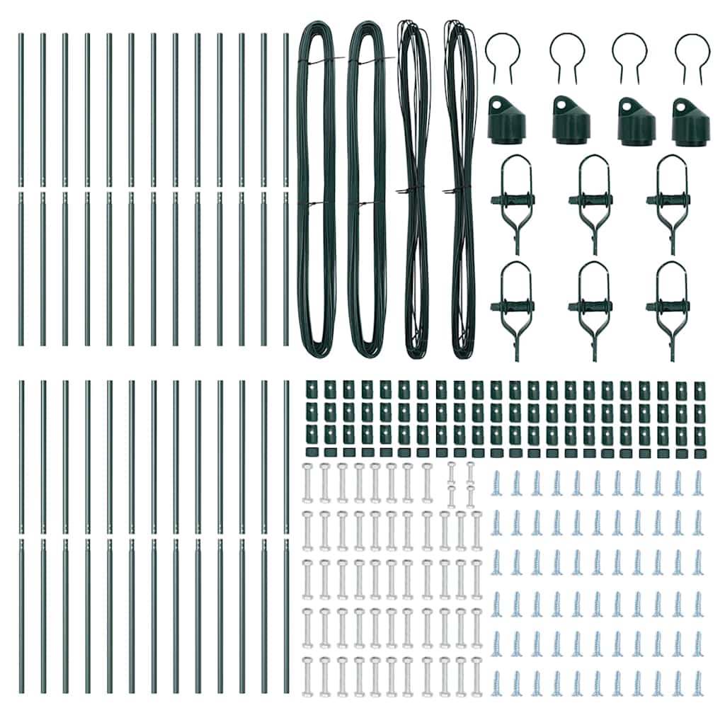 Fence Post 26 pcs Green 3.2 x 3.2 x 190 cm