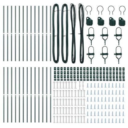 Fence Post 26 pcs Green 3.2 x 3.2 x 190 cm