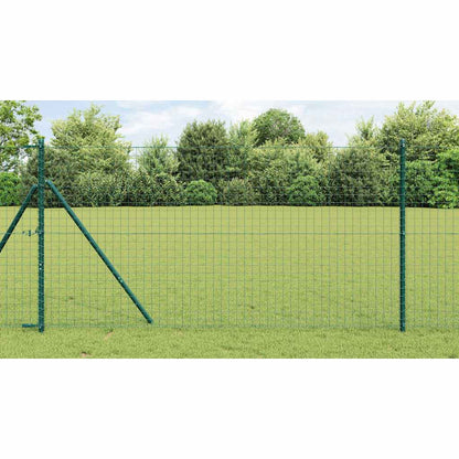Embedded Fence Post 52 pcs Green Powder-Coated Steel