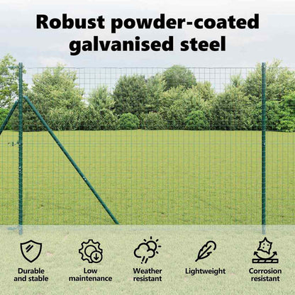 Embedded Fence Post 52 pcs Green Powder-Coated Steel