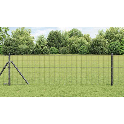 Embedded Fence Post 52 pcs Grey Powder-Coated Steel