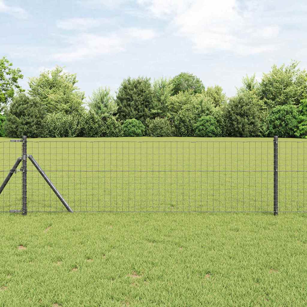 Fence Post 52 pcs Grey 3.2 x 3.2 x 120 cm