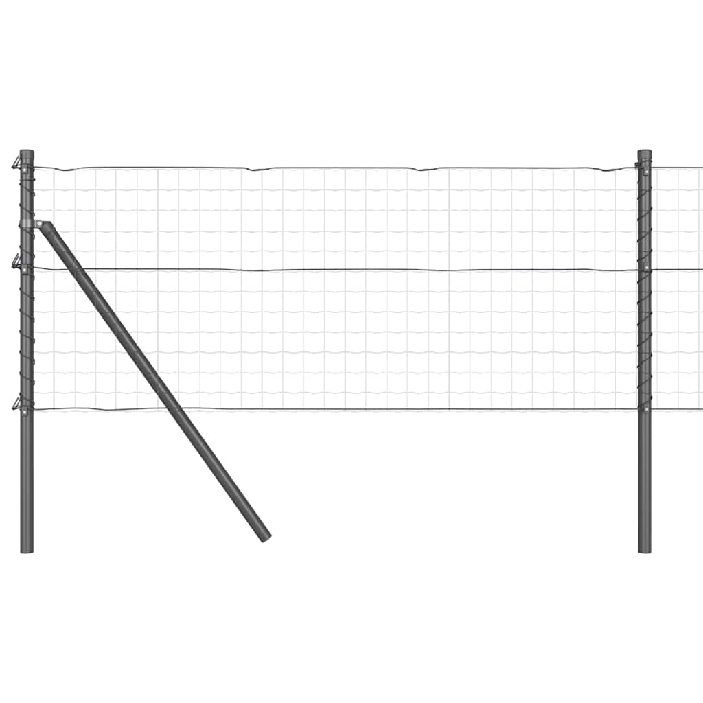 Fence Post 52 pcs Grey 3.2 x 3.2 x 120 cm