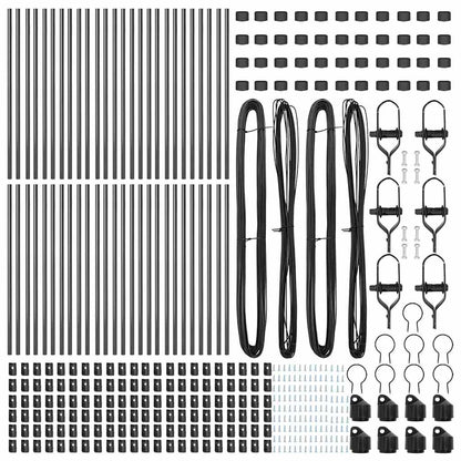 Fence Post 52 pcs Grey 3.2 x 3.2 x 120 cm