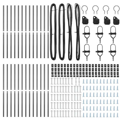 Fence Post 26 pcs Grey 3.2 x 3.2 x 190 cm