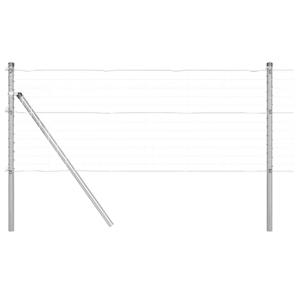Fence Post 52 pcs Grey 3.2 x 3.2 x 80 cm