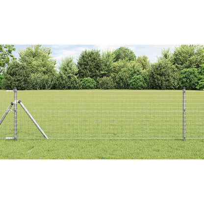 Embedded Fence Post 52 pcs Silver Powder-Coated Steel