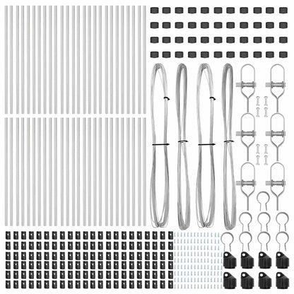 Fence Post 52 pcs Grey 3.2 x 3.2 x 100 cm