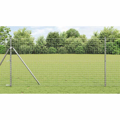 Embedded Fence Post 26 pcs Silver Powder-Coated Steel