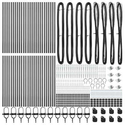 Ground Spike Fence Post 52 pcs Grey 60 cm Powder-Coated Steel