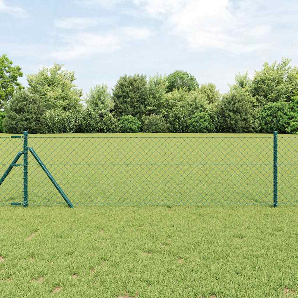 Fence Post Green 10 x 0.6 m (40 x 40 mm mesh) Steel and PVC