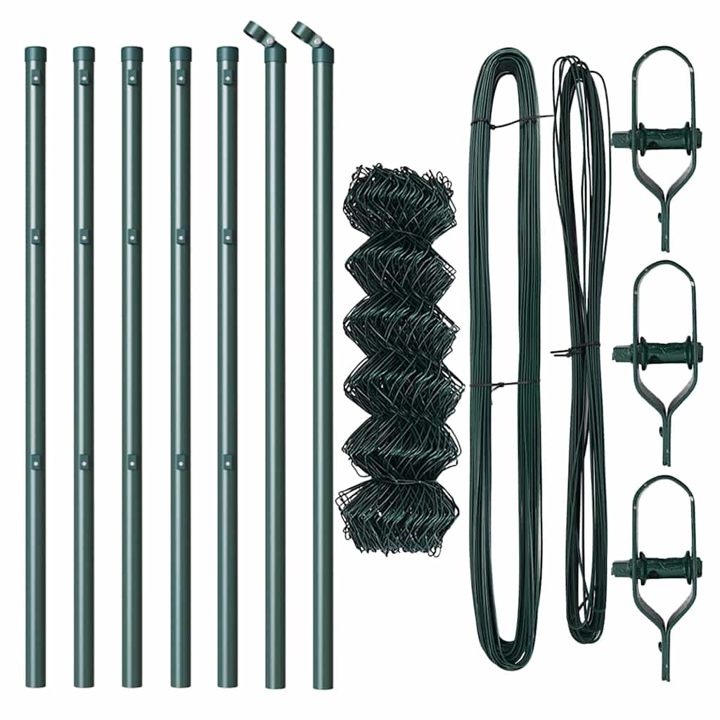 Fence Post Green 10 x 0.6 m (40 x 40 mm mesh) Steel and PVC