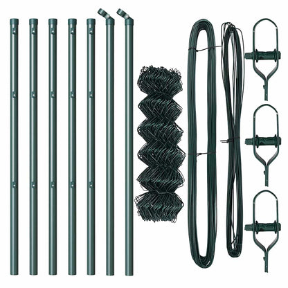 Fence Post Green 10 x 0.6 m (40 x 40 mm mesh) Steel and PVC