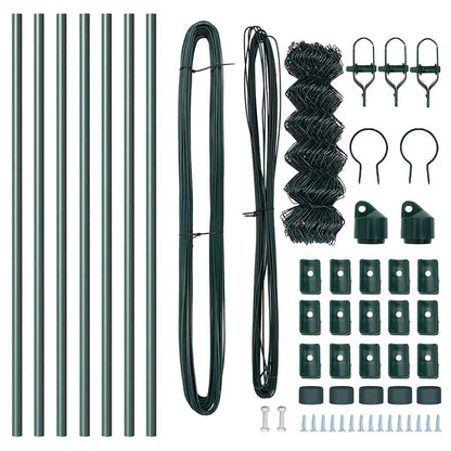 Fence Post Green 10 x 0.6 m (40 x 40 mm mesh) Steel and PVC